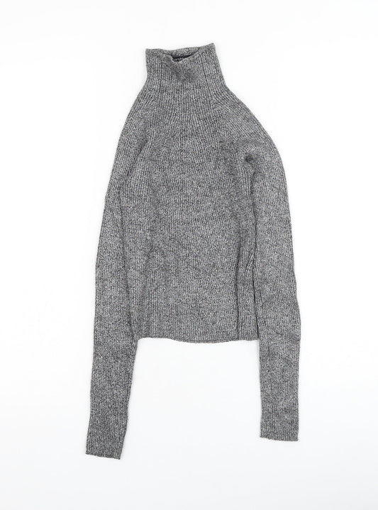 Womens UK Size XS Bershka Grey Pullover Jumper