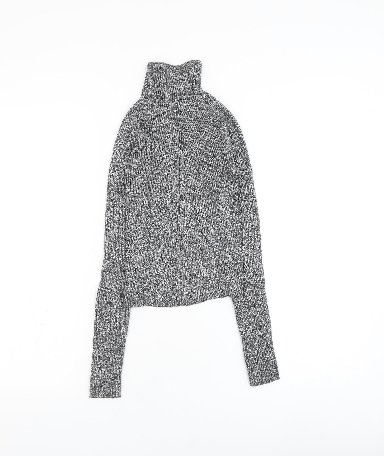 Womens UK Size XS Bershka Grey Pullover Jumper