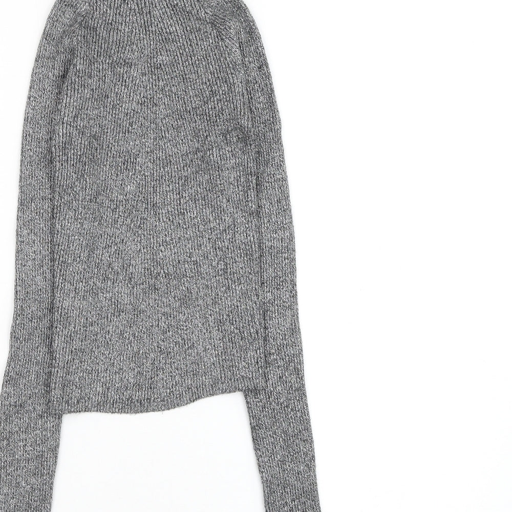 Womens UK Size XS Bershka Grey Pullover Jumper