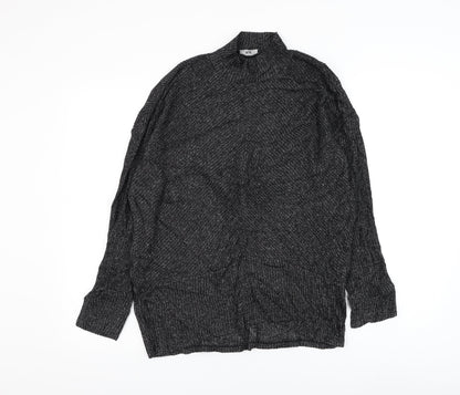 F&F Womens Black Mock Neck Viscose Pullover Jumper Size XS