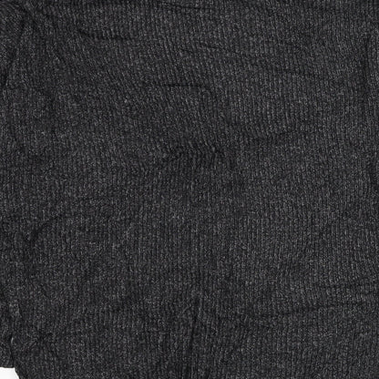 F&F Womens Black Mock Neck Viscose Pullover Jumper Size XS