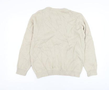 Womens UK Size M Merry Gold Beige Pullover Jumper