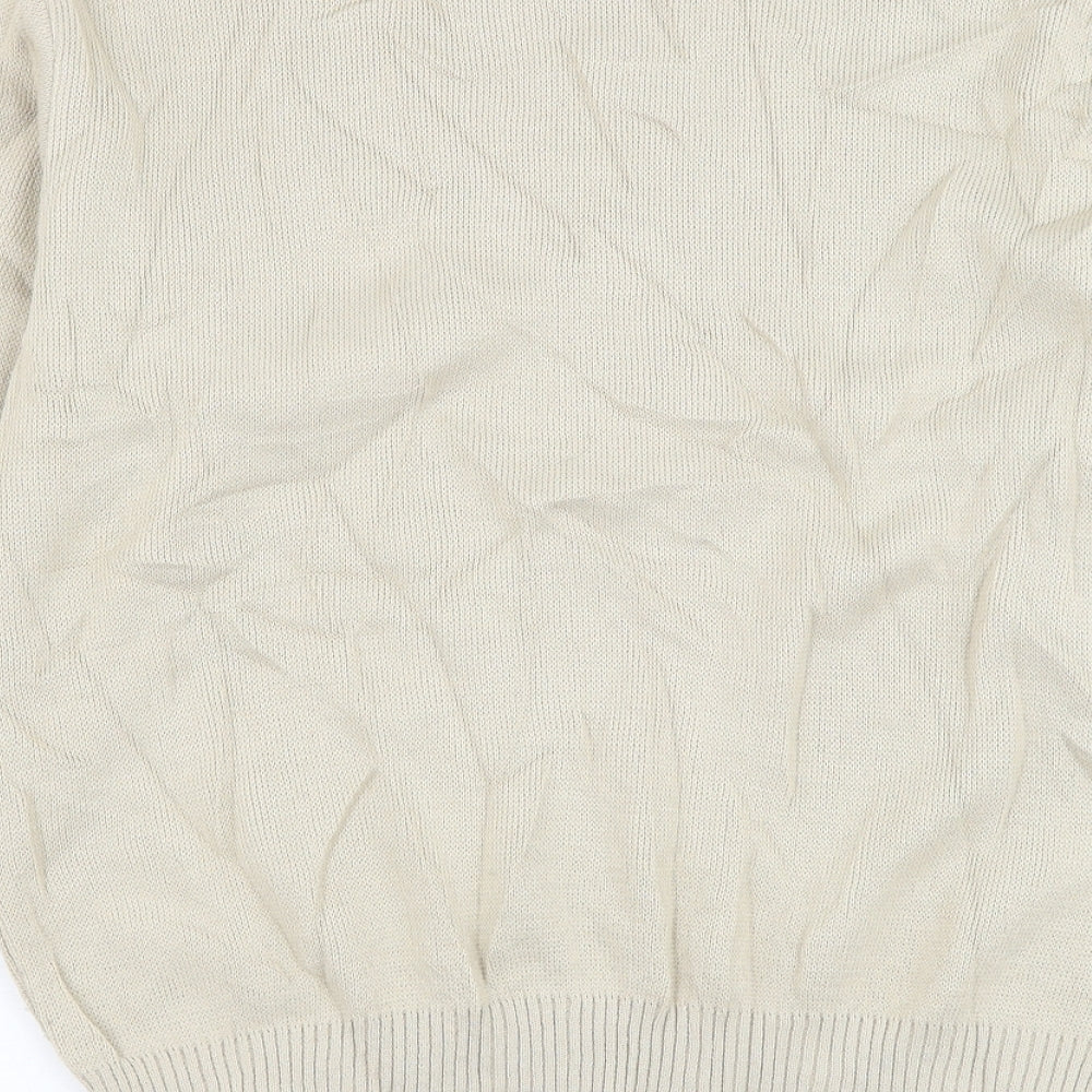 Womens UK Size M Merry Gold Beige Pullover Jumper