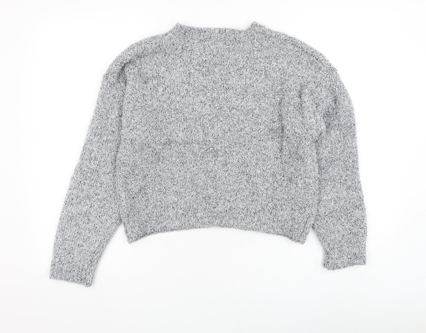 FOREVER 21 Womens Grey Round Neck Polyester Pullover Jumper Size S