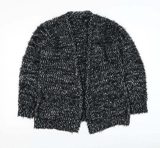 Heart & Soul Womens Black Square Neck Polyester Jumper Size M