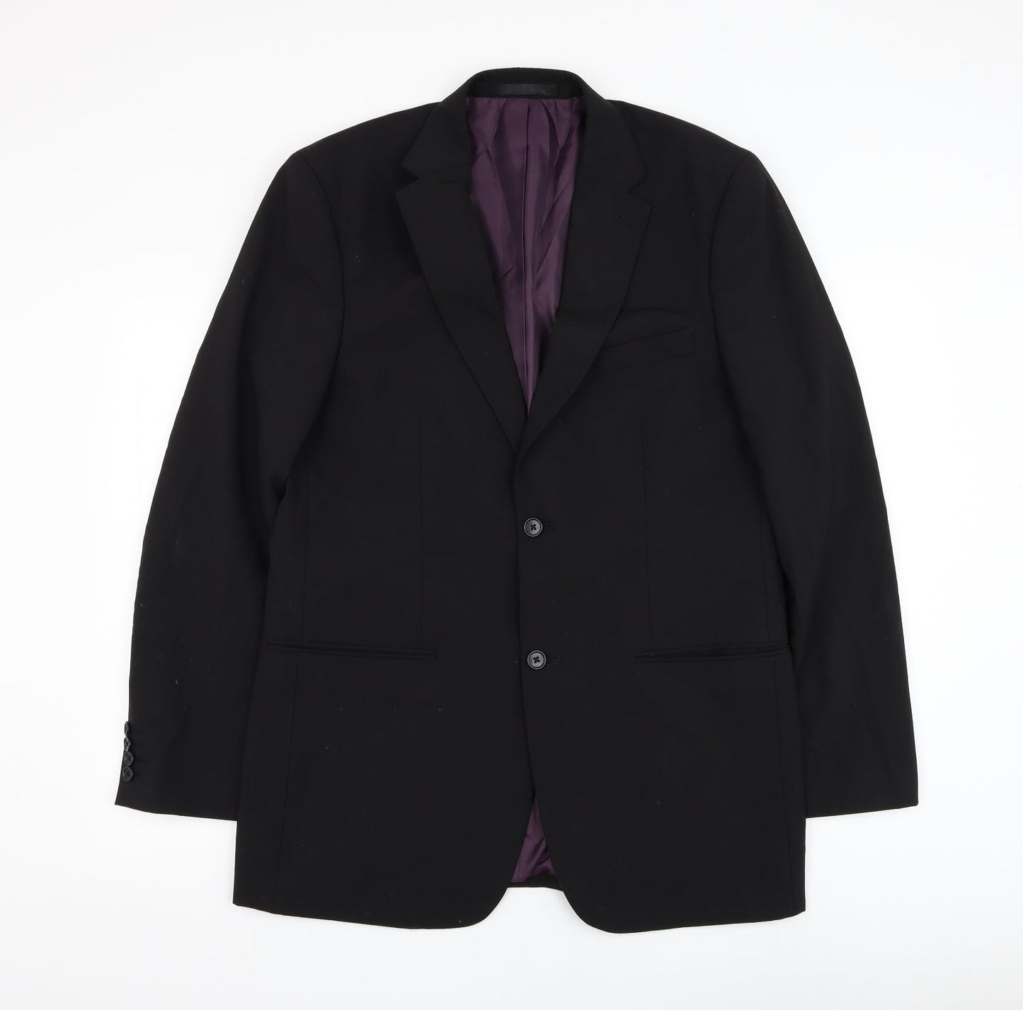 Mens UK Size 40 Greenwoods Regular Black Suit Jacket