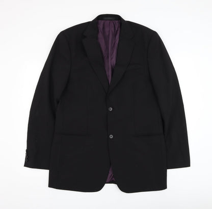 Mens UK Size 40 Greenwoods Regular Black Suit Jacket