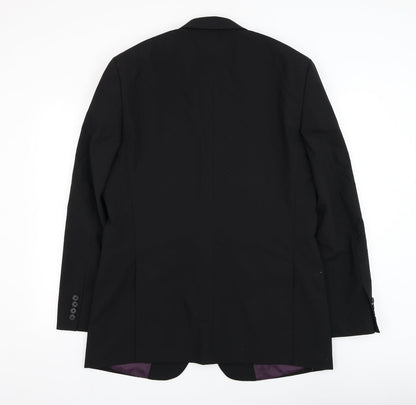 Mens UK Size 40 Greenwoods Regular Black Suit Jacket