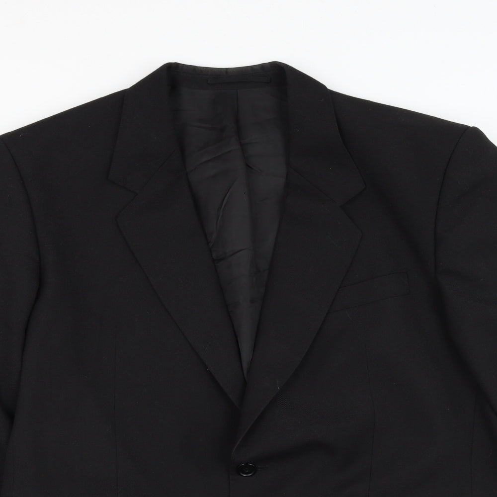 Mens UK Size 42 Varteks Regular Black Suit Jacket
