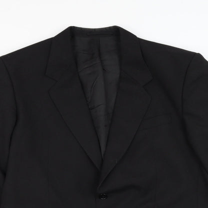 Mens UK Size 42 Varteks Regular Black Suit Jacket