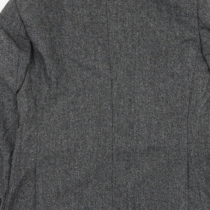 F&F Mens Grey Polyester Jacket Suit Jacket Size 42