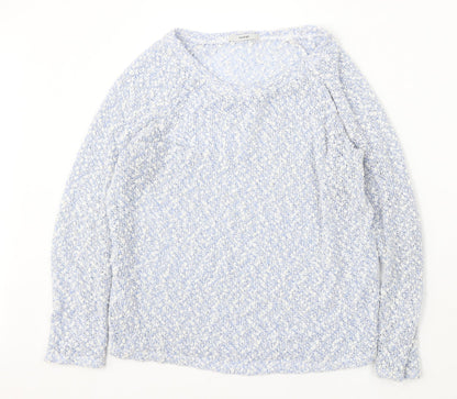 George Womens Blue Round Neck Polyester Pullover Jumper Size M