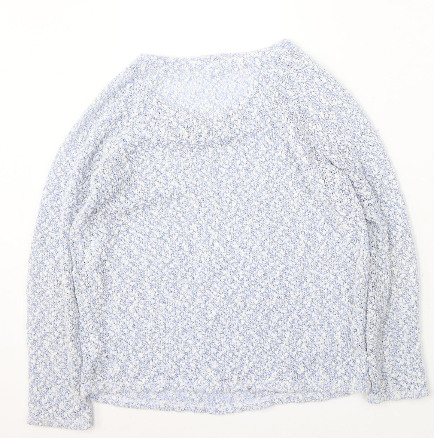 George Womens Blue Round Neck Polyester Pullover Jumper Size M