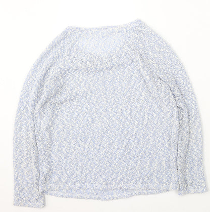 George Womens Blue Round Neck Polyester Pullover Jumper Size M