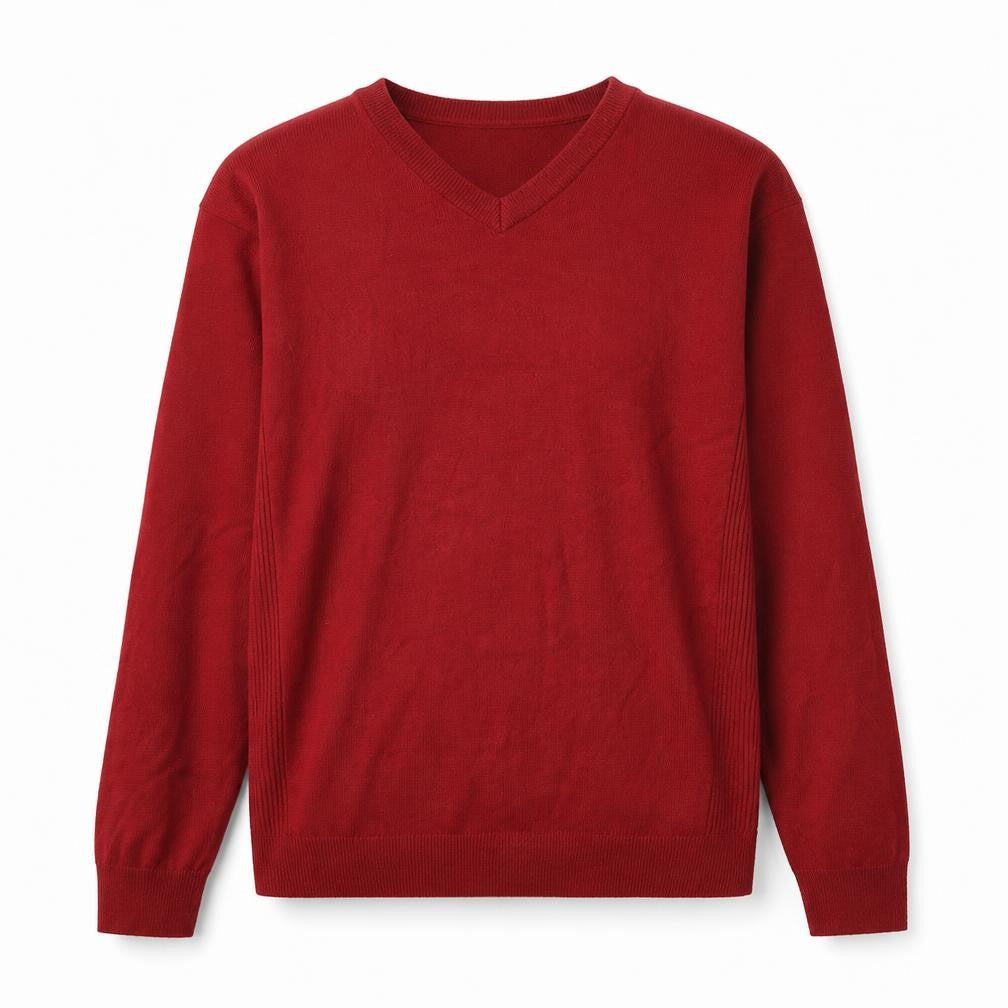 Mens UK Size M Sand Stone Red Pullover Jumper