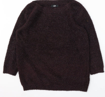 Womens UK Size M Wallis Purple Pullover Jumper