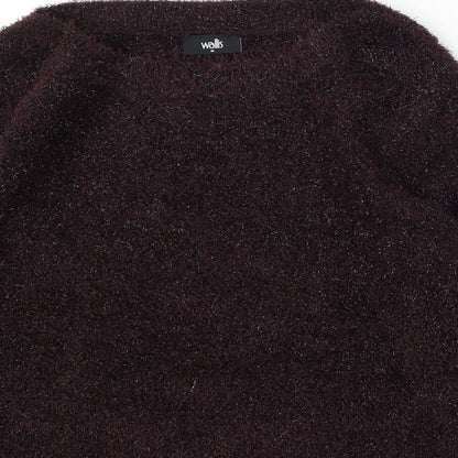 Womens UK Size M Wallis Purple Pullover Jumper