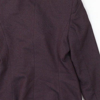 Marks and Spencer Womens Purple Polyester Jacket Suit Size 8