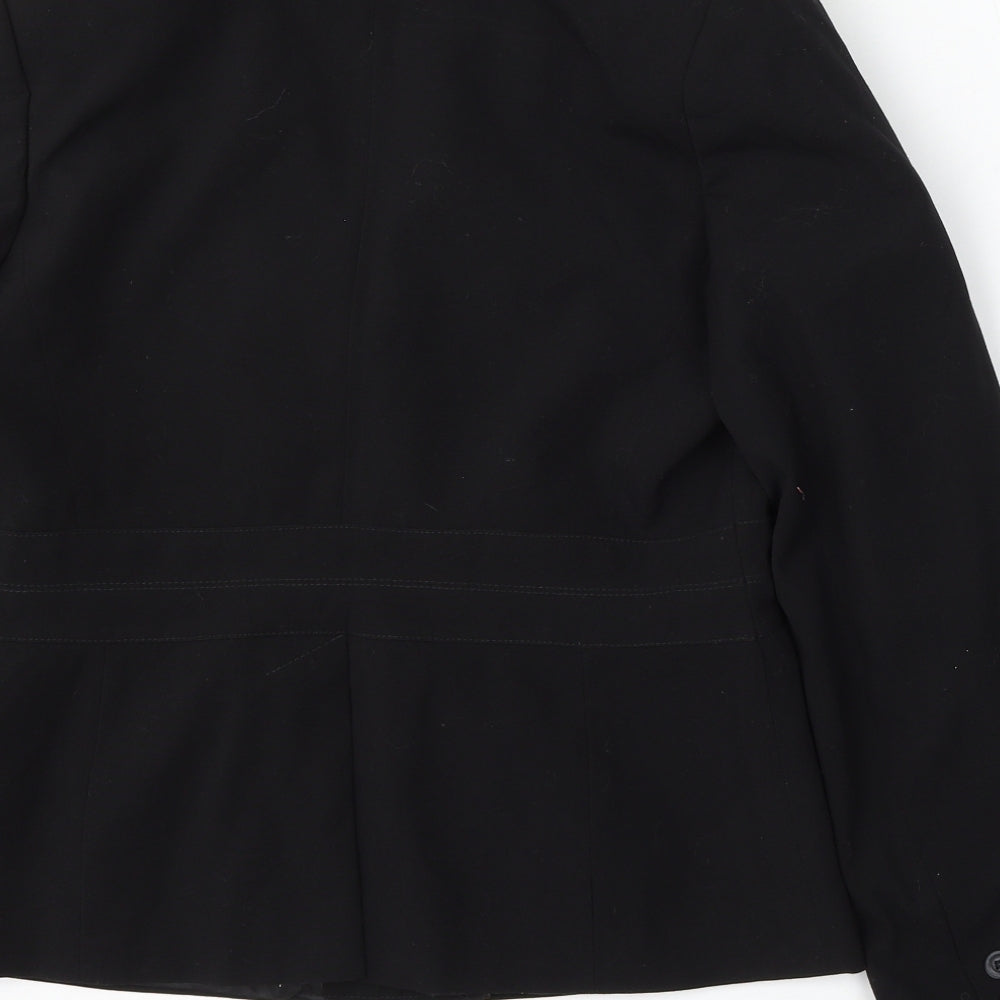 George Womens Black Polyester Jacket Suit Size 12