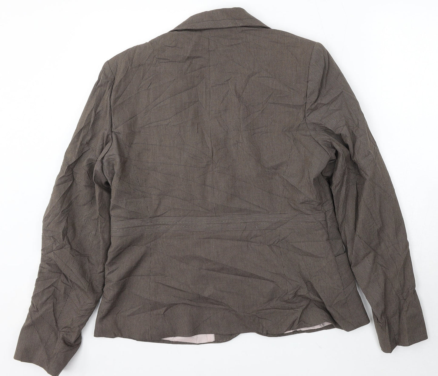 NEXT Womens Brown Polyester Jacket Suit Size 16