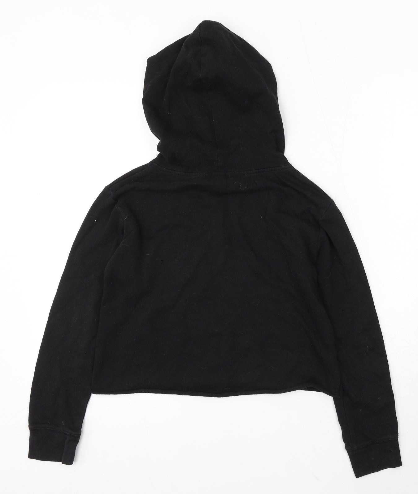 Justice Girls Black Cotton Pullover Hoodie Size 10 Years