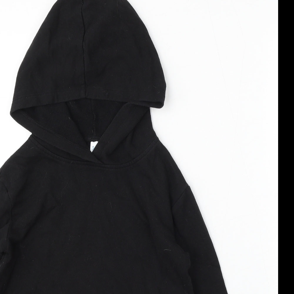 Justice Girls Black Cotton Pullover Hoodie Size 10 Years