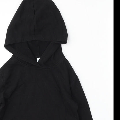 Justice Girls Black Cotton Pullover Hoodie Size 10 Years
