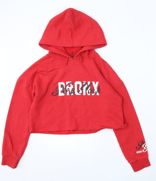 915 Generation Girls Red Polyester Pullover Hoodie Size 12-13 Years - Bronx New York