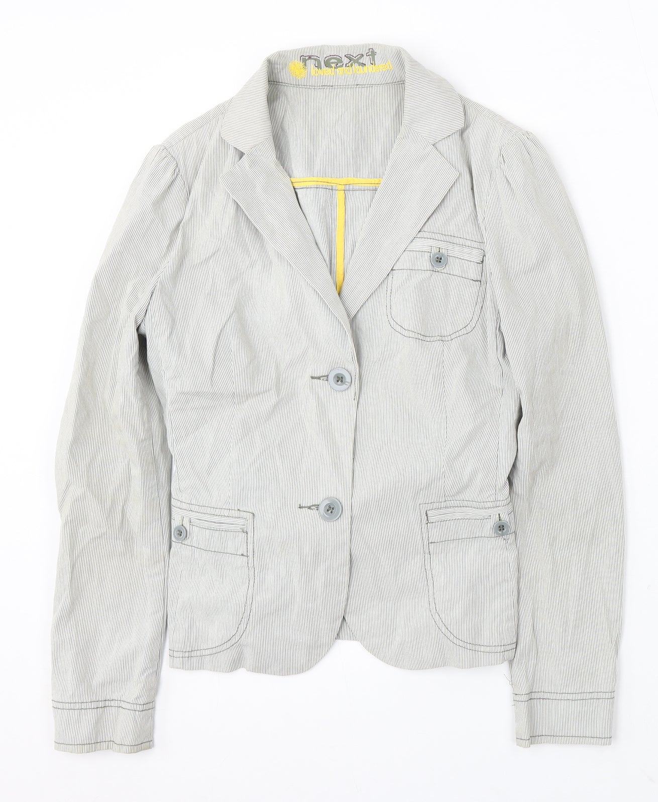 NEXT Womens Multicoloured Striped Cotton Jacket Blazer Size S