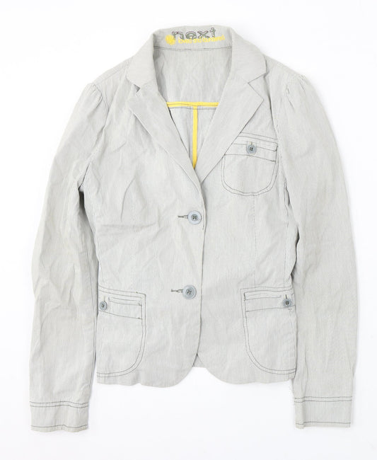 NEXT Womens Multicoloured Striped Cotton Jacket Blazer Size S