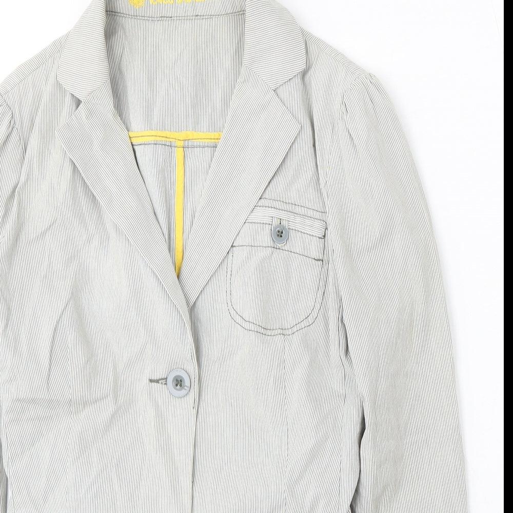 NEXT Womens Multicoloured Striped Cotton Jacket Blazer Size S