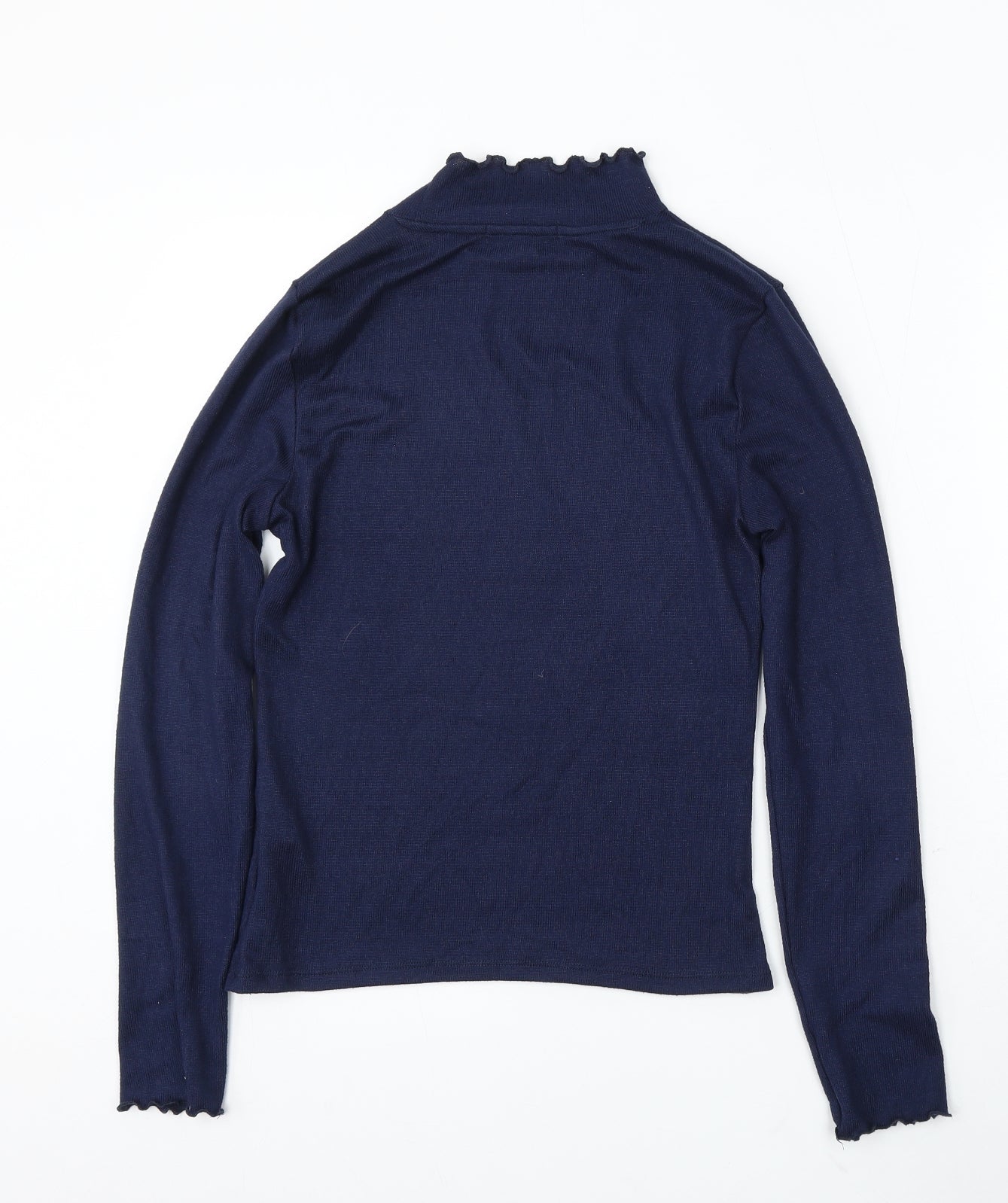 Primark Womens Blue Mock Neck Polyester Pullover Jumper Size 4