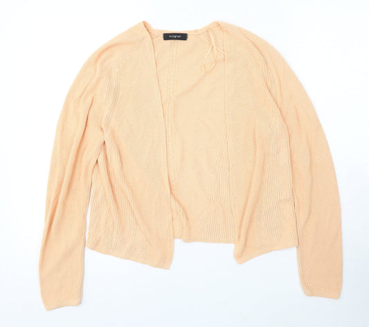 Autograph Womens Orange V-Neck Polyester Cardigan Jumper Size M