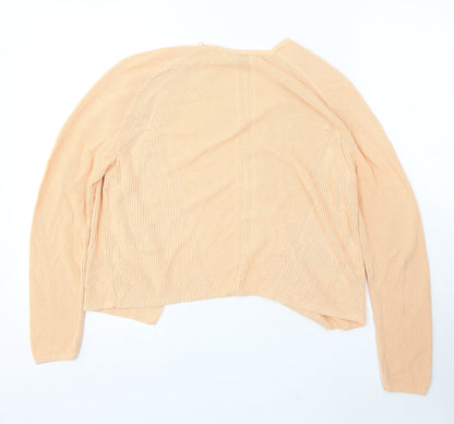 Autograph Womens Orange V-Neck Polyester Cardigan Jumper Size M