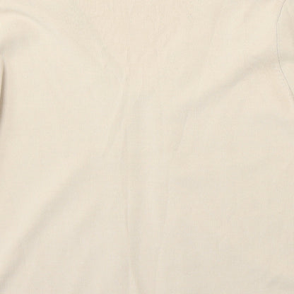 Avant Garde Womens Beige V-Neck Viscose Cardigan Jumper Size M