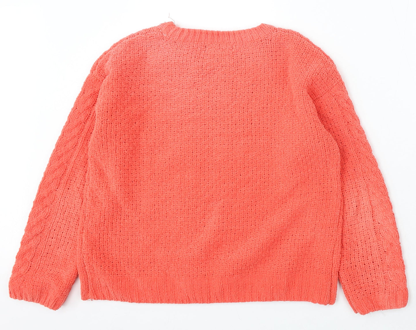 Primark Womens Red Round Neck Polyester Pullover Jumper Size XS