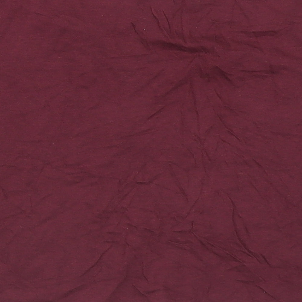 New Look Girls Purple Cotton Cropped T-Shirt Size 10-11 Years Scoop Neck