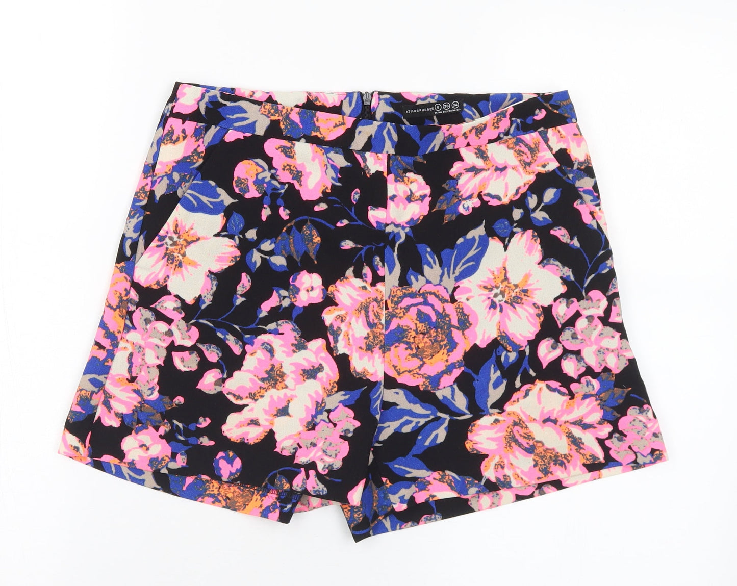 Atmosphere Womens Multicoloured Floral Polyester Hot Pants Shorts Size 8 L3 in Regular