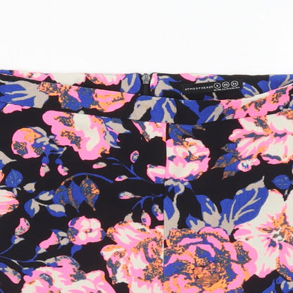 Atmosphere Womens Multicoloured Floral Polyester Hot Pants Shorts Size 8 L3 in Regular
