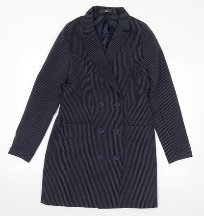 Womens UK Size 14 Missguided Blue Overcoat