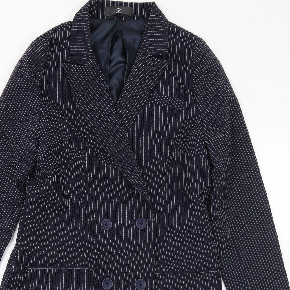 Womens UK Size 14 Missguided Blue Overcoat