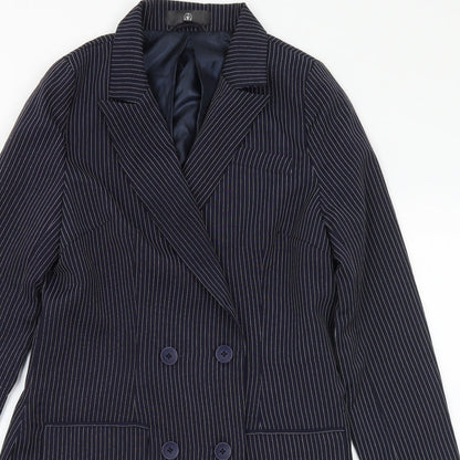 Womens UK Size 14 Missguided Blue Overcoat