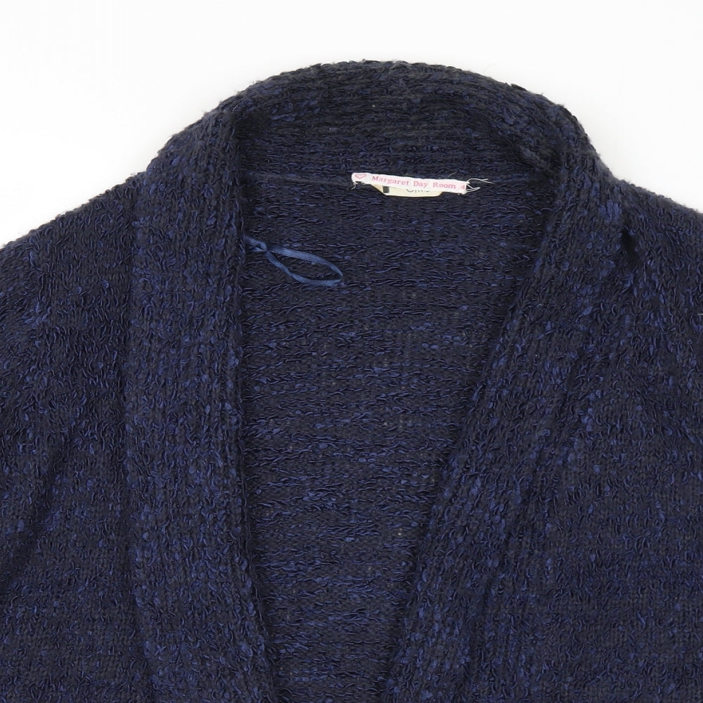 BHS Womens Blue Collared Polyester Cardigan Jumper Size 16