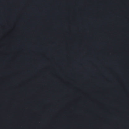 Blue Harbour Mens Black V-Neck Acrylic Pullover Jumper Size 2XL