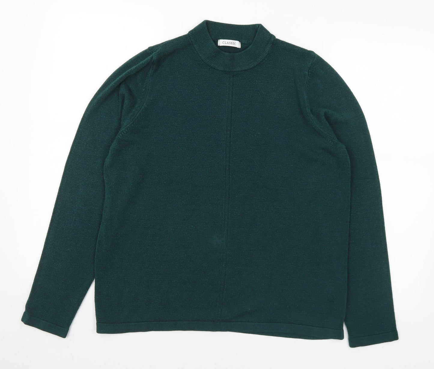 Womens UK Size 14 Classic Green Pullover Jumper