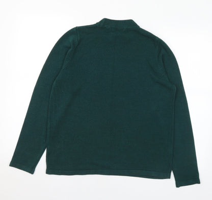Womens UK Size 14 Classic Green Pullover Jumper