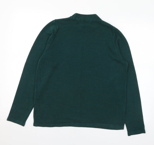 Womens UK Size 14 Classic Green Pullover Jumper