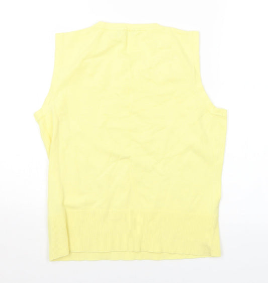 Womens UK Size 14 M&Co Yellow Pullover Jumper