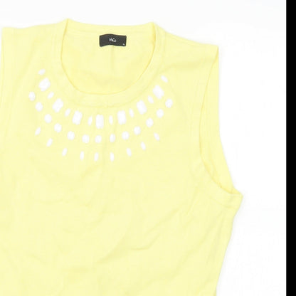 Womens UK Size 14 M&Co Yellow Pullover Jumper