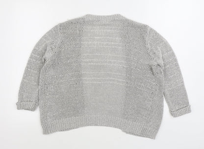 Womens UK Size S Wallis Grey Cardigan Jumper